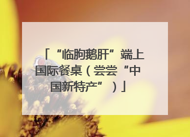 “临朐鹅肝”端上国际餐桌（尝尝“中国新特产”）