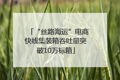 “丝路海运”电商快线集装箱吞吐量突破10万标箱