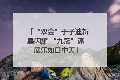 “双金”于子迪新星闪耀 “九冠”潘展乐如日中天
