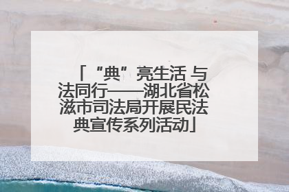 “典”亮生活 与法同行——湖北省松滋市司法局开展民法典宣传系列活动