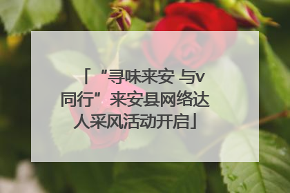 “寻味来安 与v同行”来安县网络达人采风活动开启