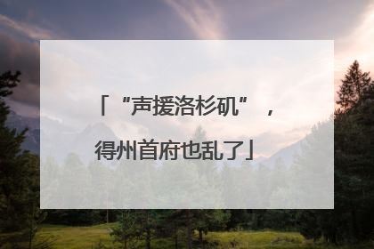 “声援洛杉矶”，得州首府也乱了