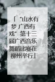 “山水有梦 广西有戏”第十三届广西音乐舞蹈比赛在柳州举行