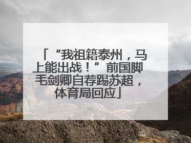 “我祖籍泰州，马上能出战！”前国脚毛剑卿自荐踢苏超，体育局回应