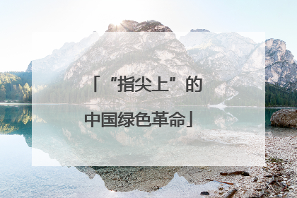 “指尖上”的中国绿色革命