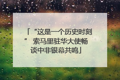 “这是一个历史时刻” 索马里驻华大使畅谈中非银幕共鸣