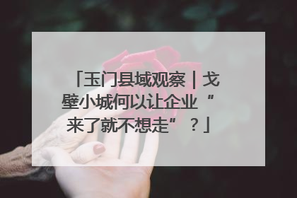 玉门县域观察｜戈壁小城何以让企业“来了就不想走”？