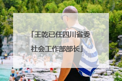王乾已任四川省委社会工作部部长