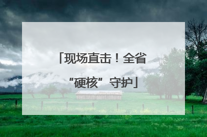 现场直击！全省“硬核”守护