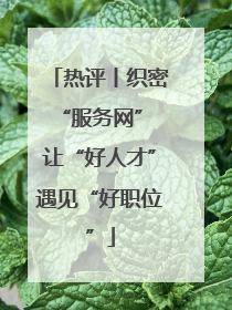 热评丨织密“服务网” 让“好人才”遇见“好职位”