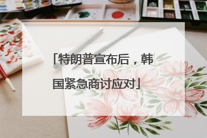 特朗普宣布后，韩国紧急商讨应对