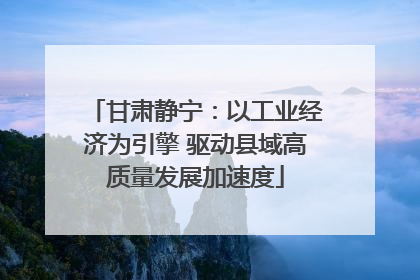 甘肃静宁：以工业经济为引擎 驱动县域高质量发展加速度