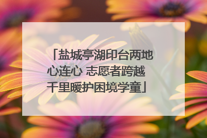 盐城亭湖印台两地心连心 志愿者跨越千里暖护困境学童