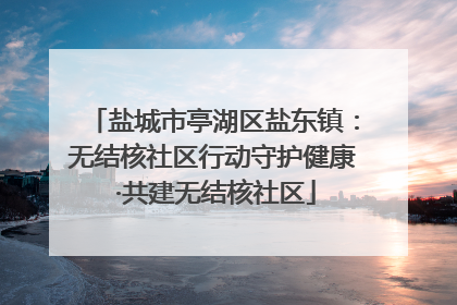 盐城市亭湖区盐东镇：无结核社区行动守护健康 ·共建无结核社区