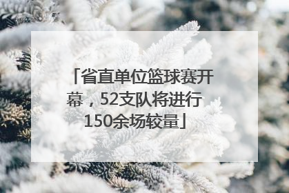 省直单位篮球赛开幕，52支队将进行150余场较量