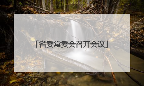 省委常委会召开会议