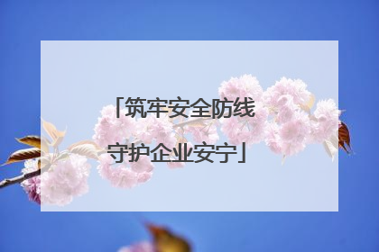 筑牢安全防线 守护企业安宁