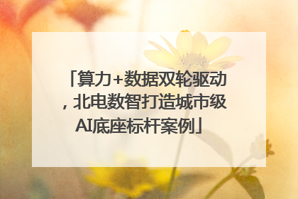 算力+数据双轮驱动，北电数智打造城市级AI底座标杆案例