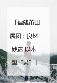 福建莆田展团：良材妙造 以木塑“灵”