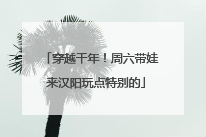 穿越千年！周六带娃来汉阳玩点特别的