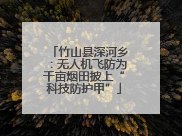 竹山县深河乡：无人机飞防为千亩烟田披上“科技防护甲”
