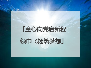 童心向党启新程 领巾飞扬筑梦想