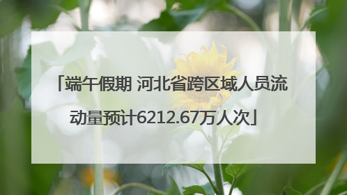 端午假期 河北省跨区域人员流动量预计6212.67万人次