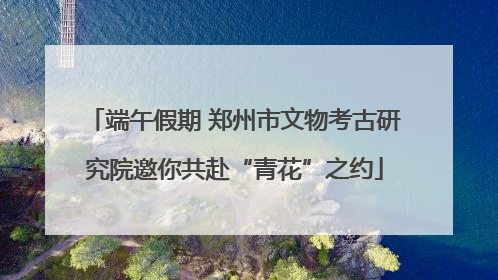 端午假期 郑州市文物考古研究院邀你共赴“青花”之约