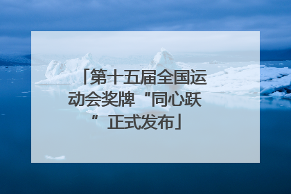 第十五届全国运动会奖牌“同心跃”正式发布