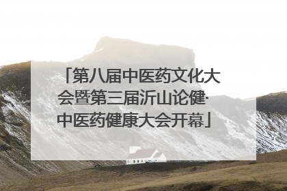 第八届中医药文化大会暨第三届沂山论健·中医药健康大会开幕