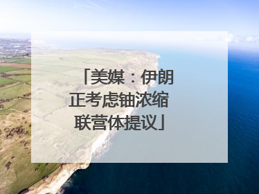 美媒：伊朗正考虑铀浓缩联营体提议