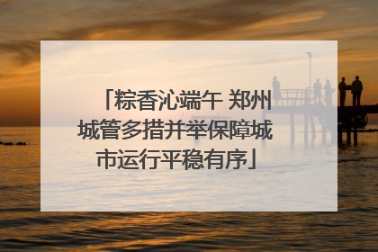 粽香沁端午 郑州城管多措并举保障城市运行平稳有序