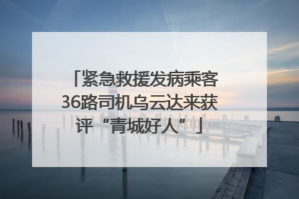 紧急救援发病乘客 36路司机乌云达来获评“青城好人”