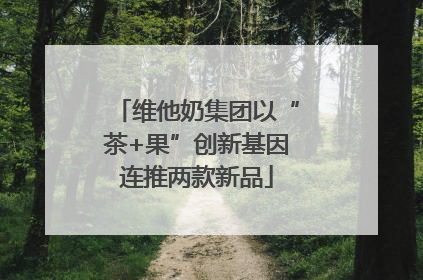 维他奶集团以“茶+果”创新基因连推两款新品