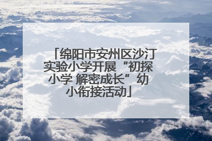 绵阳市安州区沙汀实验小学开展“初探小学 解密成长”幼小衔接活动