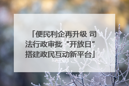便民利企再升级 司法行政审批“开放日”搭建政民互动新平台