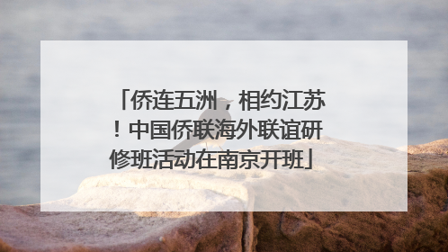 侨连五洲，相约江苏！中国侨联海外联谊研修班活动在南京开班