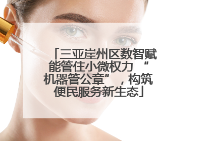 三亚崖州区数智赋能管住小微权力 “机器管公章”，构筑便民服务新生态