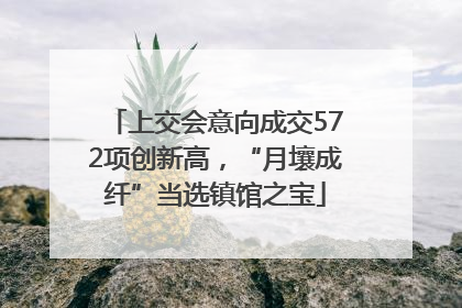 上交会意向成交572项创新高，“月壤成纤”当选镇馆之宝