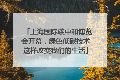 上海国际碳中和博览会开幕，绿色低碳技术这样改变我们的生活