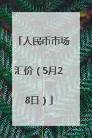 人民币市场汇价（5月28日）