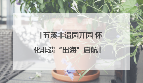 五溪非遗园开园 怀化非遗“出海”启航