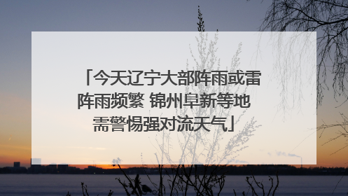 今天辽宁大部阵雨或雷阵雨频繁 锦州阜新等地需警惕强对流天气