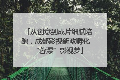 从创意到成片细腻陪跑，成都影视新政孵化“蓉漂”影视梦