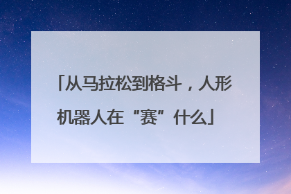 从马拉松到格斗，人形机器人在“赛”什么