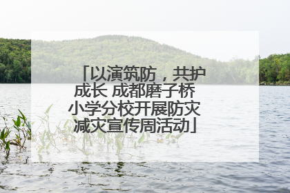 以演筑防，共护成长 成都磨子桥小学分校开展防灾减灾宣传周活动