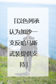 以色列承认为加沙一支反哈马斯武装提供支持