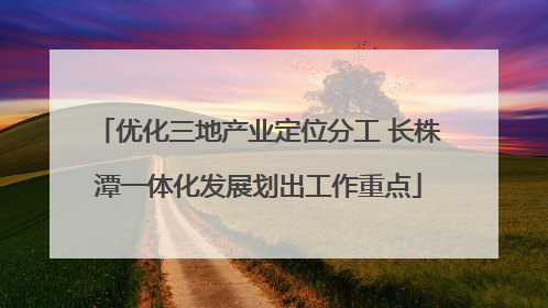 优化三地产业定位分工 长株潭一体化发展划出工作重点