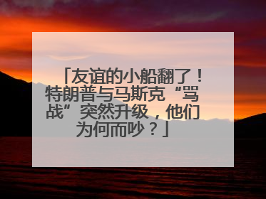 友谊的小船翻了！特朗普与马斯克“骂战”突然升级，他们为何而吵？