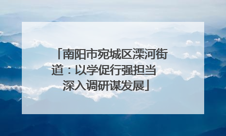 南阳市宛城区溧河街道：以学促行强担当 深入调研谋发展